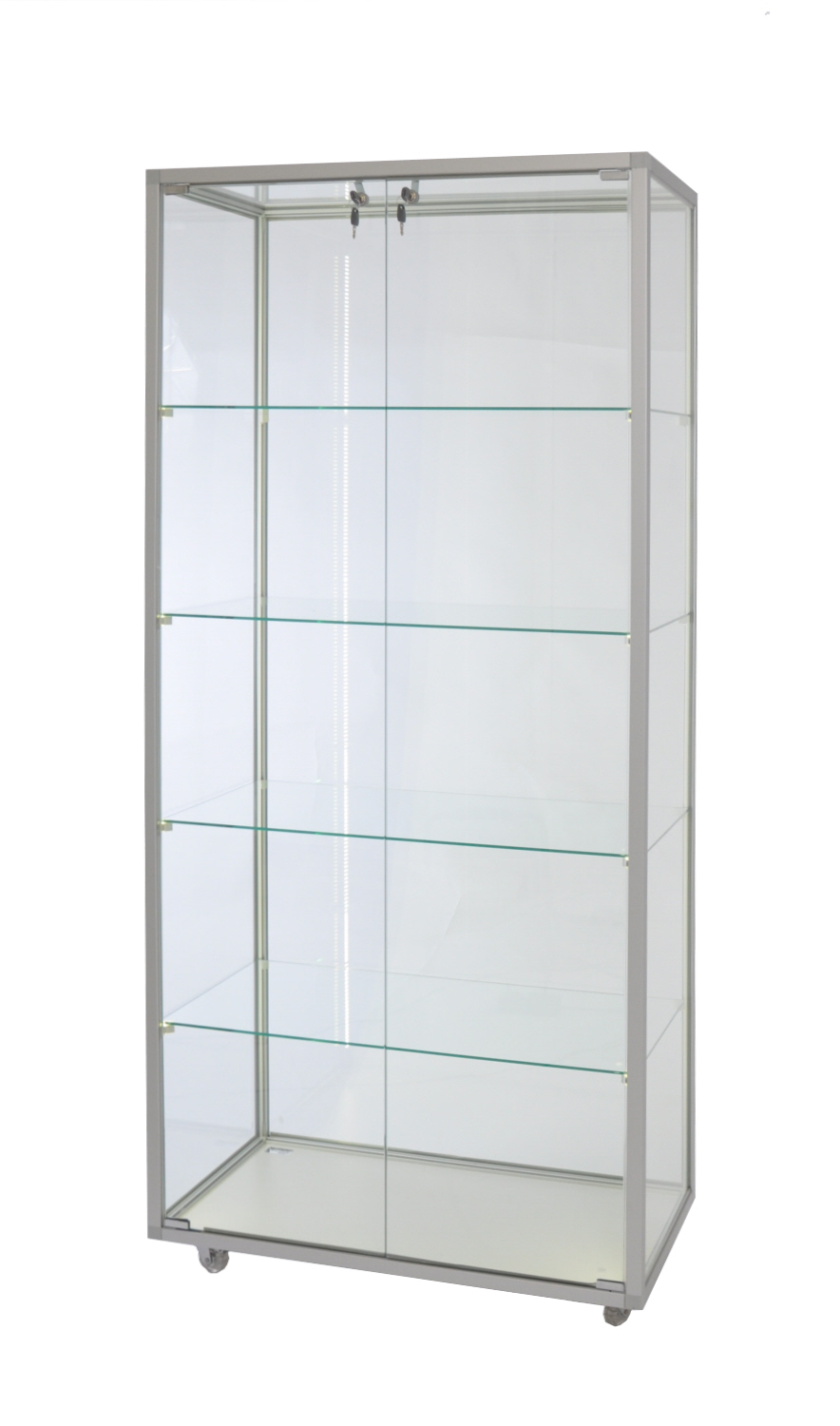 Standvitrine mit LED-Streifenbeleuchtung - CVL717 - 78 x 41,5 x 183,5 cm (BxTxH)