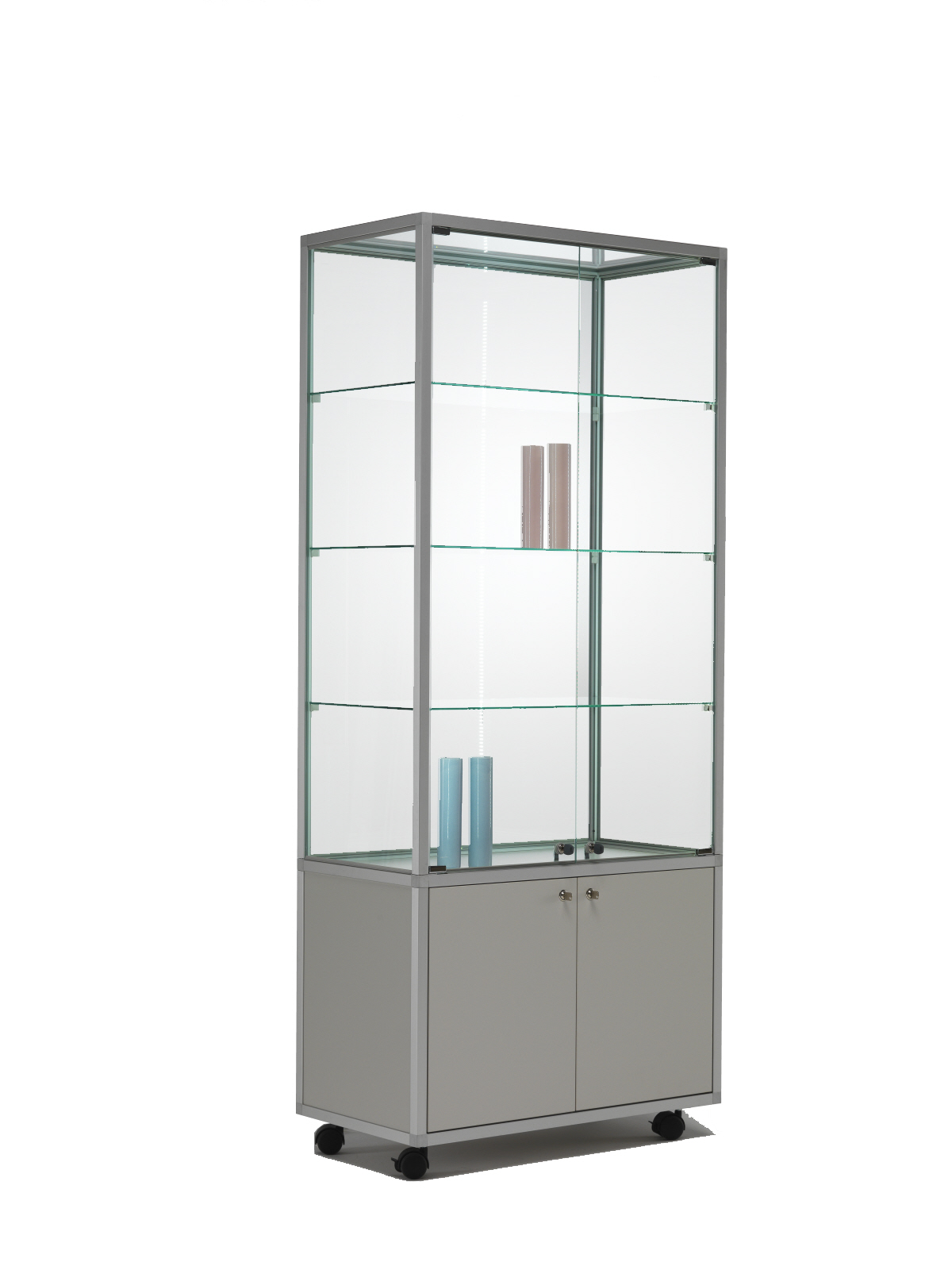 Standvitrine mit Unterschrank Class - 78 x 41,5 x 183 cm (BxTxH) - Artikel: C717M