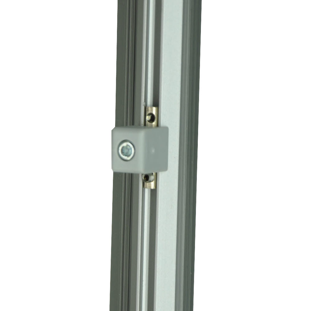 Vitrine mit Lamellenwand OL9945LW - Fachbodentraeger