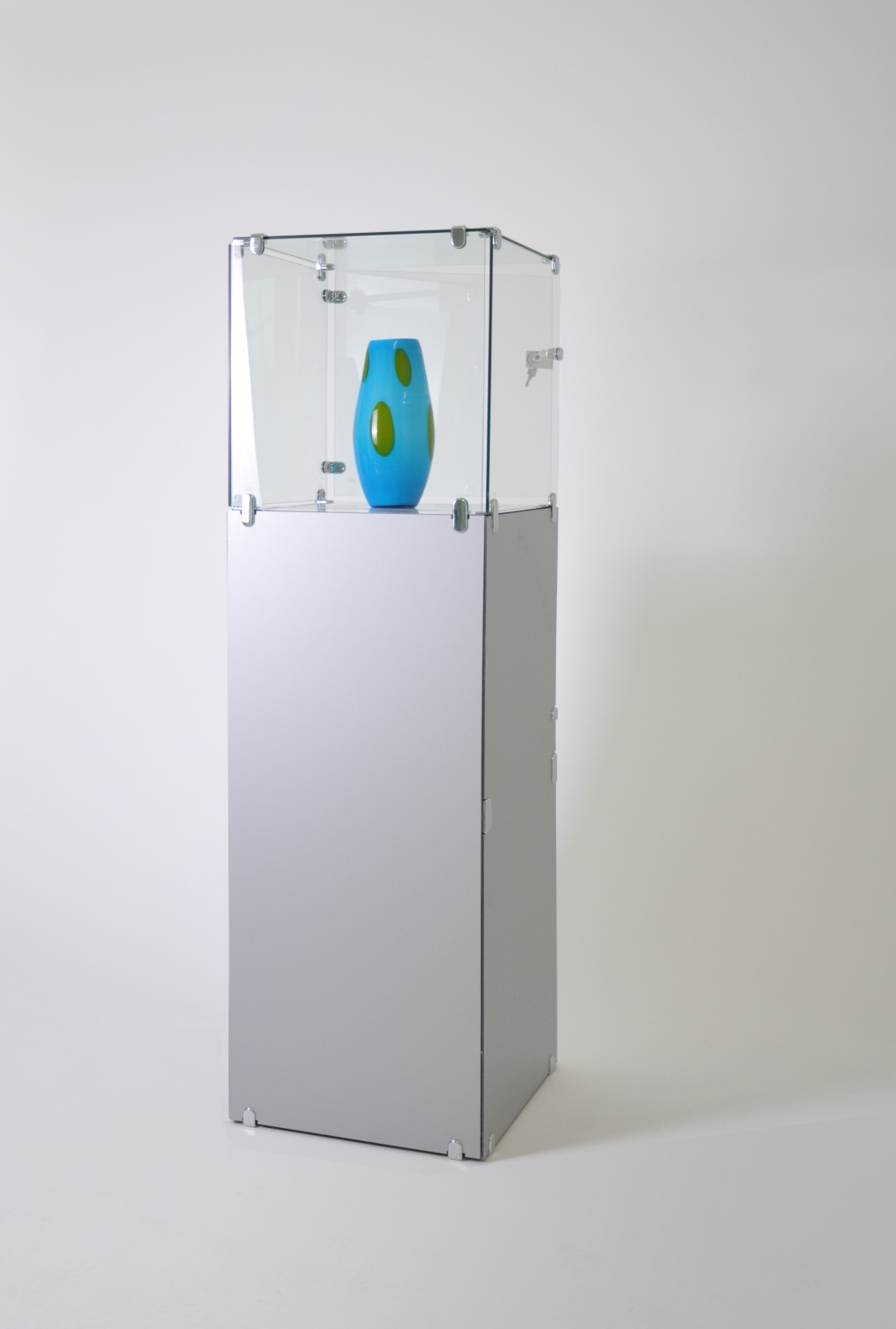 Haubenvitrine mit Staufach 32x32x130 cm