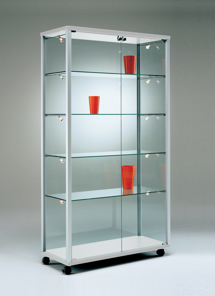 Standvitrine Quadra - 79 x 43 x 183,5 cm (BxTxH) - Artikel: QV7943