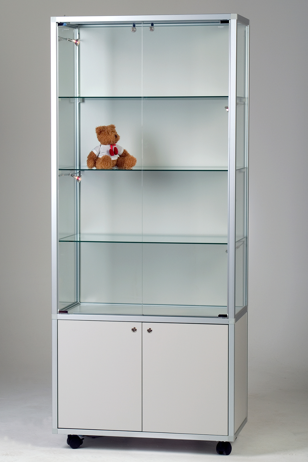 Vitrine mit Unterschrank C717M - 78 x 41,5 x 183 cm